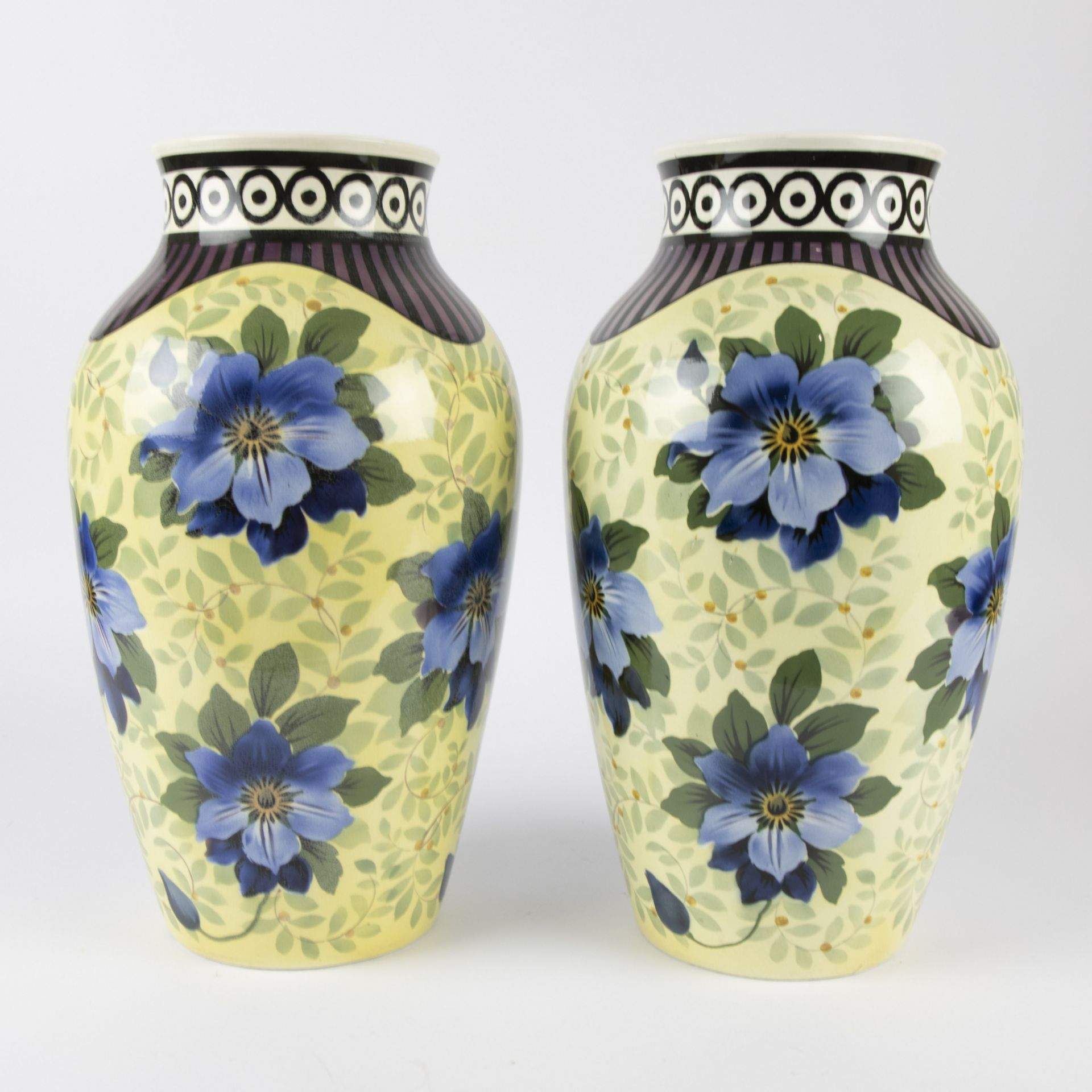 Couple vases marked Villeroy & Boch Wallerfang (1874-1909)