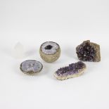 Lot rock crystal and amethyst