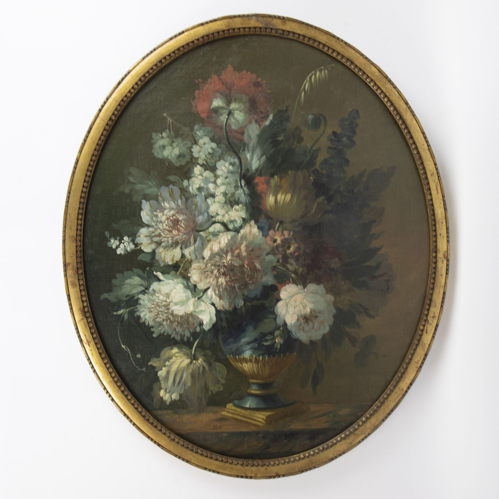 Pendant flower arrangements, oil on canvas 19th century - Bild 4 aus 5