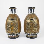 Pair Of Amphora Vases Ceramic Austria 1920s