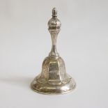 A Dutch silver handbell