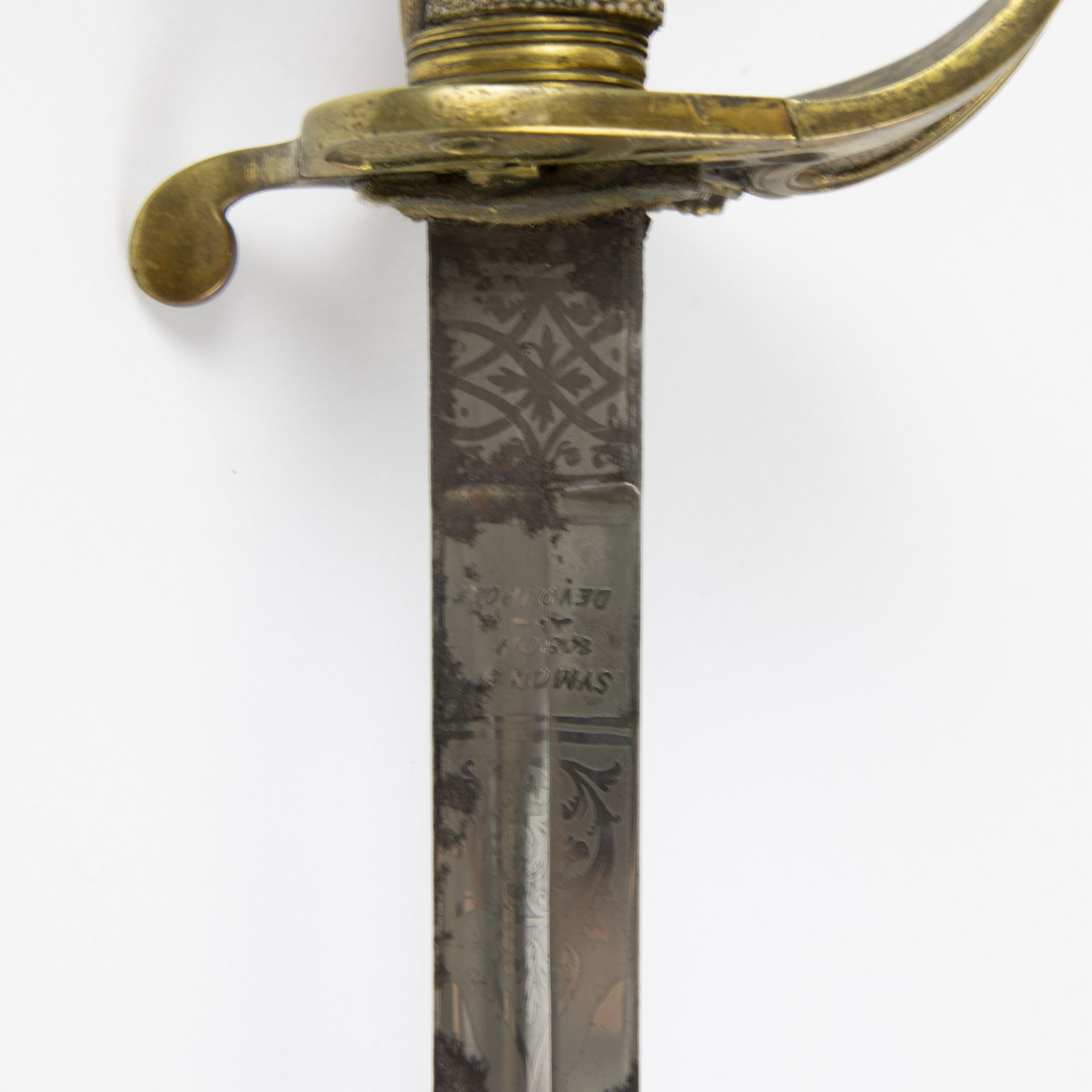 19th century English navy saber with scabbard Symons & Son Davenport - Bild 6 aus 7