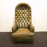 Chesterfield style leather one seater