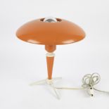 Expo 58 Orange tripod desk lamp by Louis Kalff for Philips, 1950s