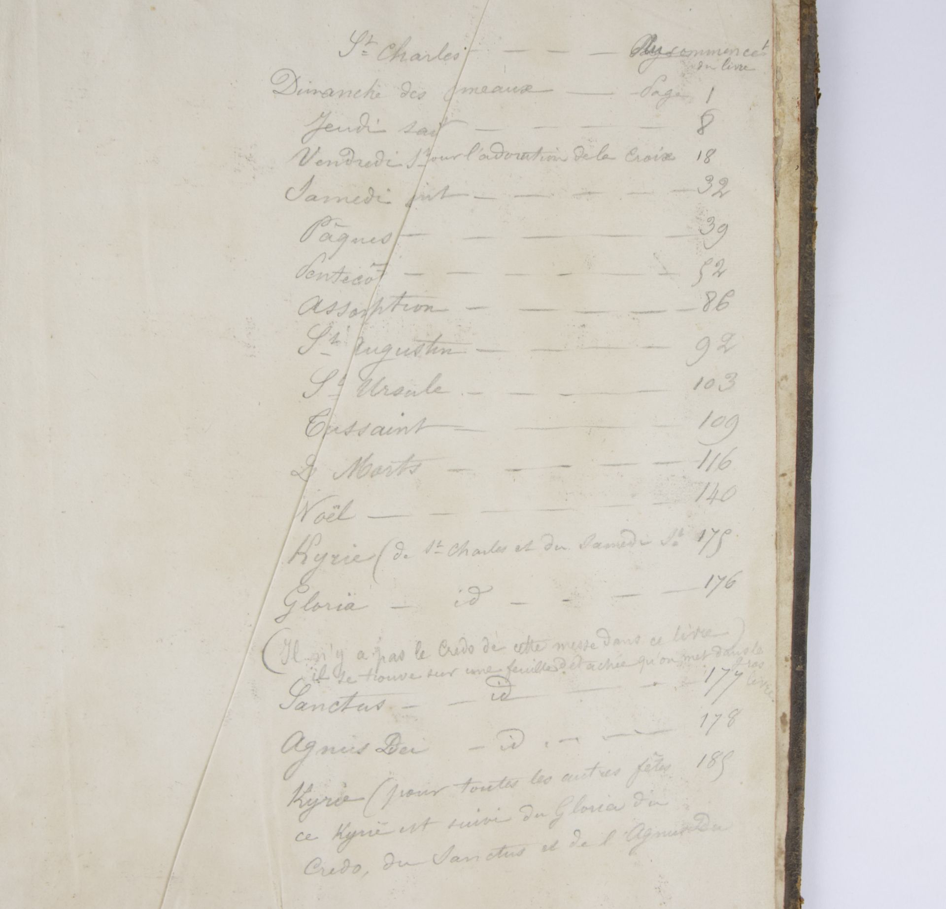 18th century hymnal Antiphonarium French handwritten - Image 3 of 4