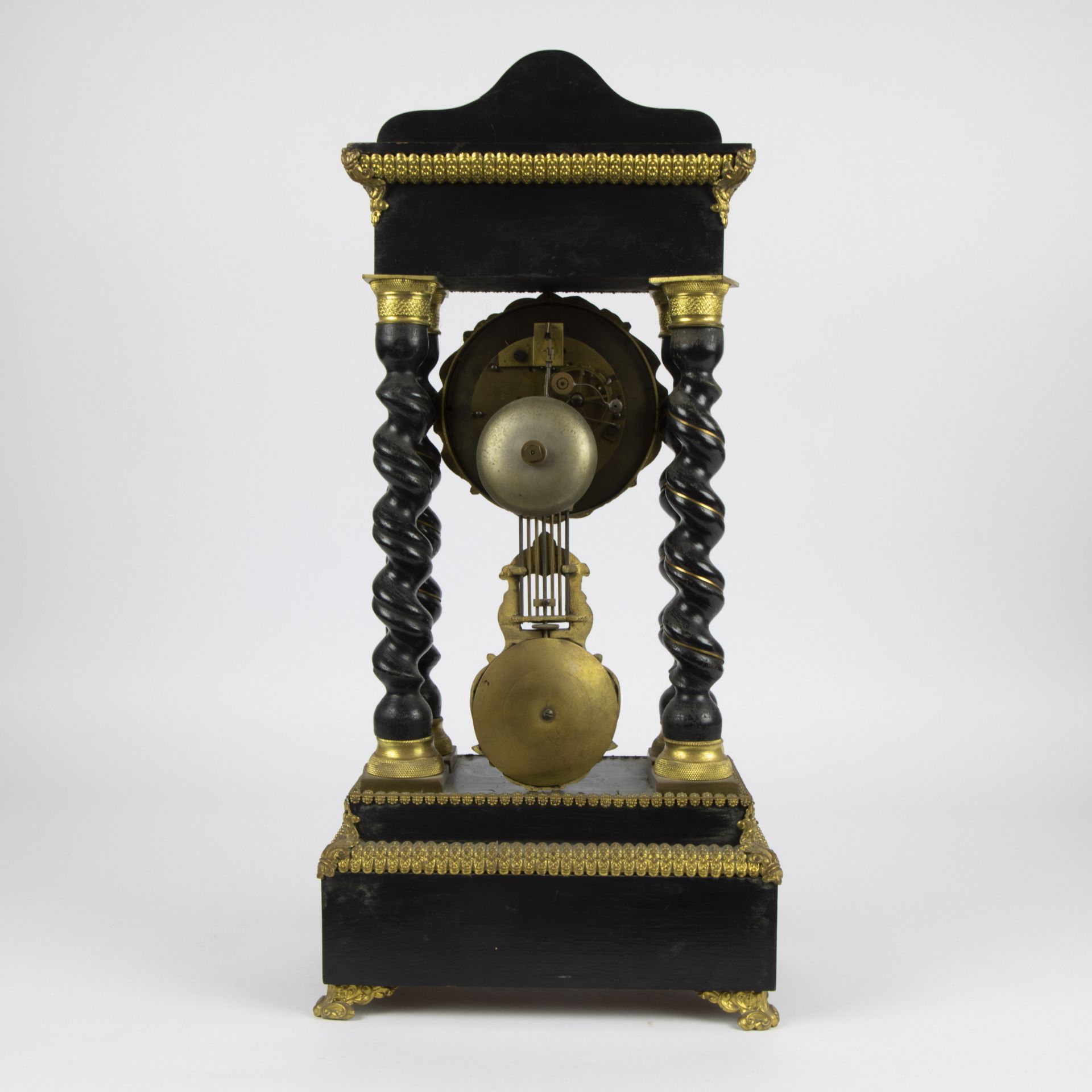 Napoleon III clock with marquetry - Image 3 of 4