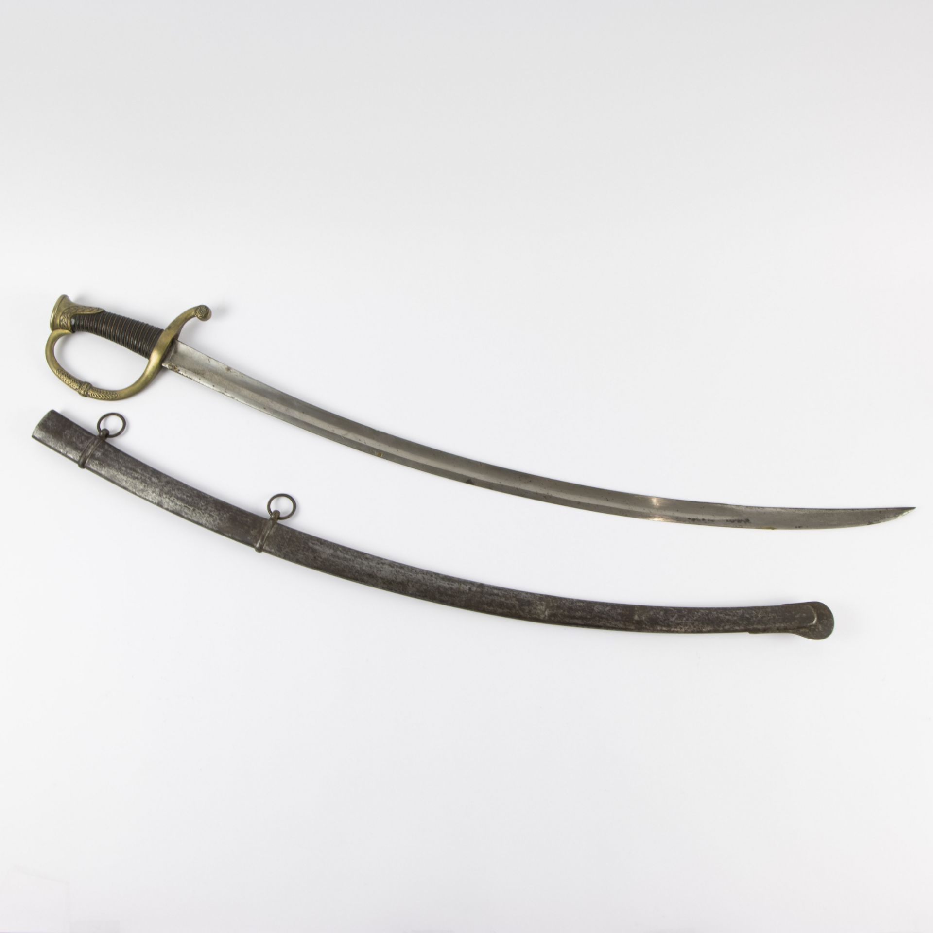 French saber officer Canonnier with scabbard, model 1829