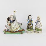 A collection of 3 porcelain figures early 20th century