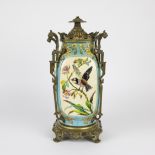 Ceramic vase in bronze mount presumably Theodore Deck 19th century