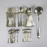 A collection of silver cutlery ao Delheid, Jean Dufour