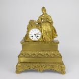 Empire clock fire-gilt