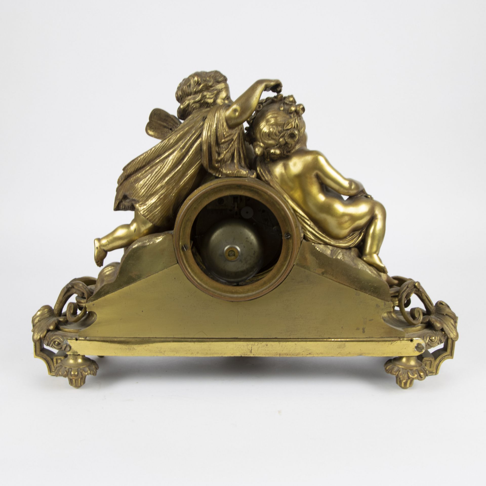 Bronze mantel clock Chameroy Paris 19th century - Image 4 of 6