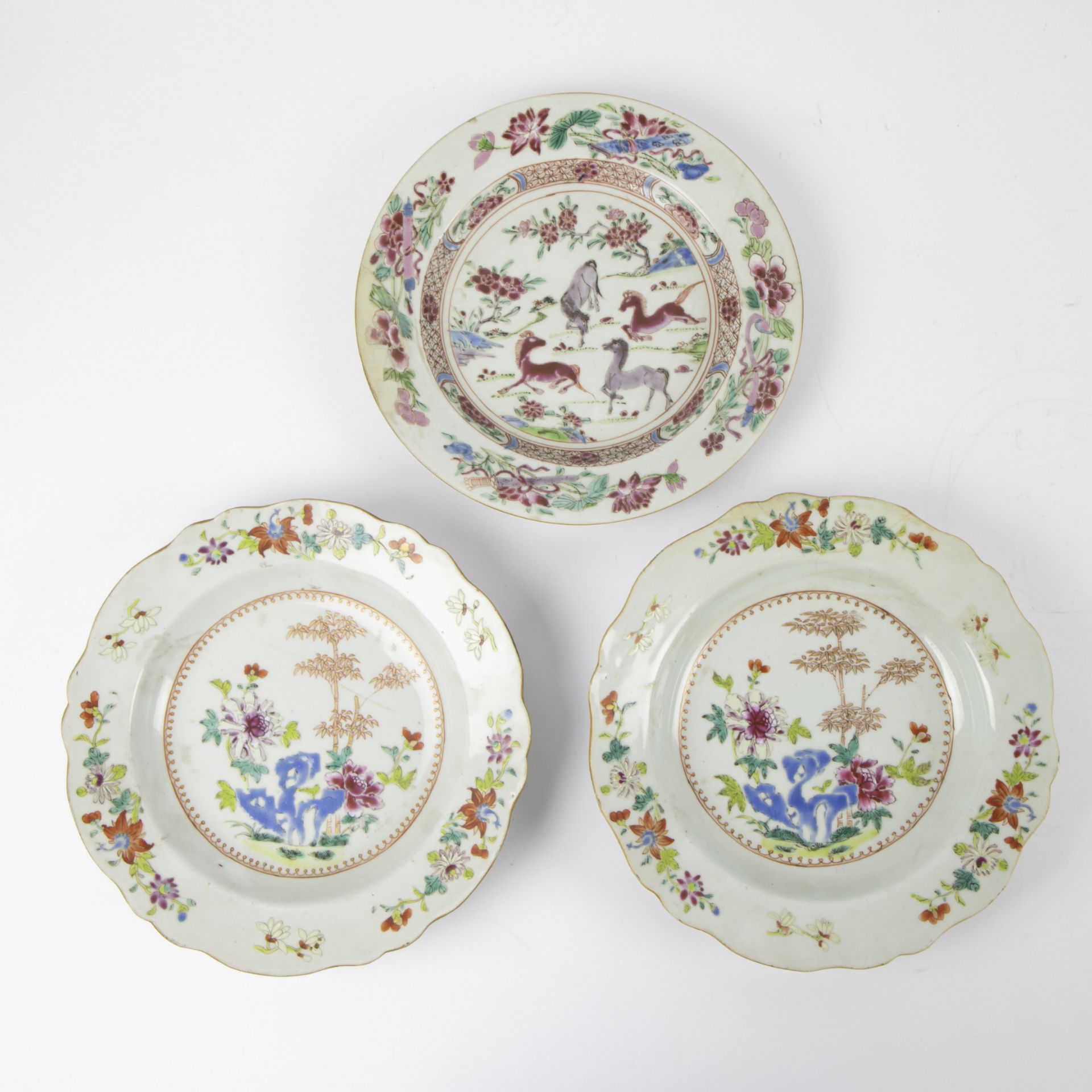 3 Chinese plates Yongzhen/Qianlong