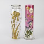 2 Art Nouveau glass vases style Legras