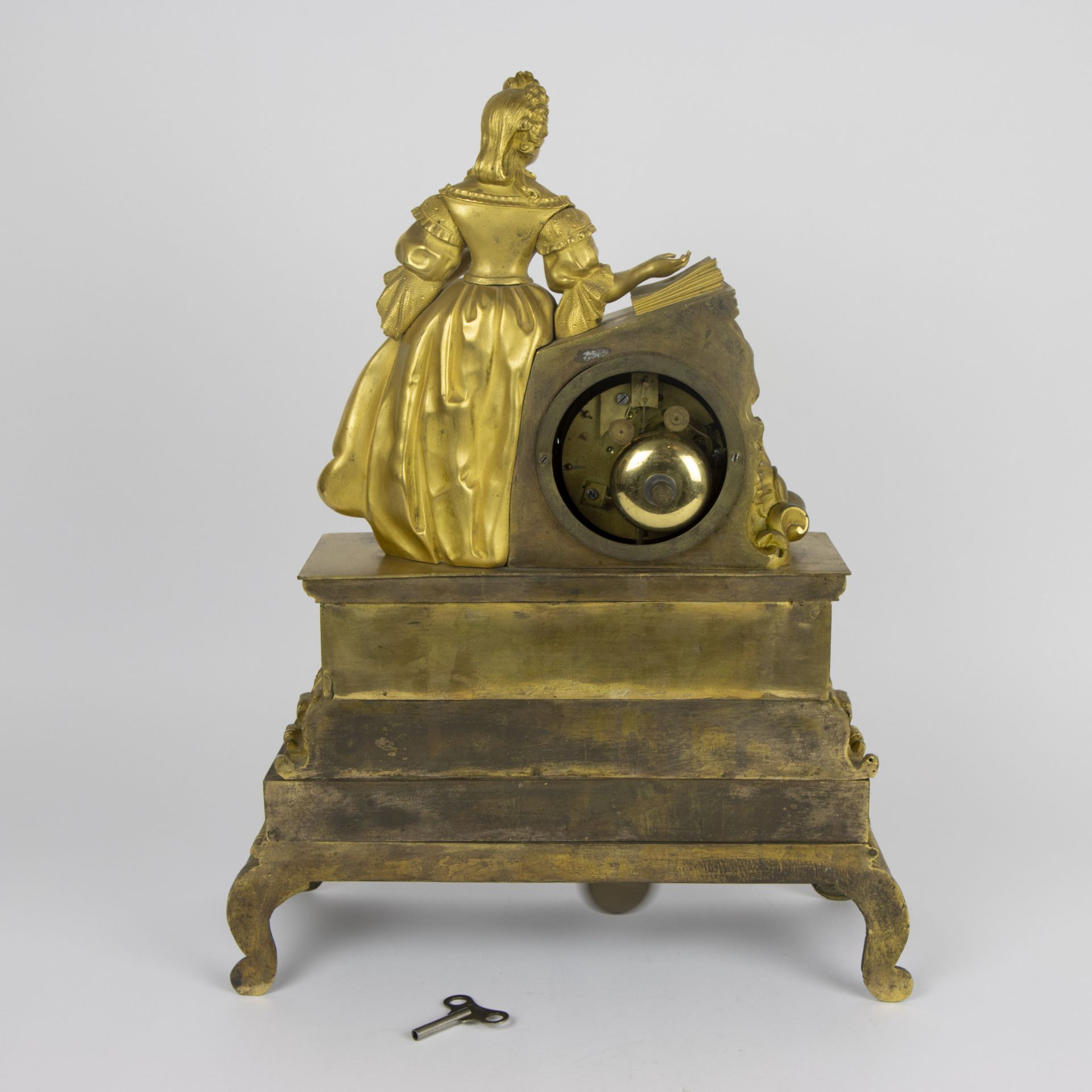 Empire clock fire-gilt - Image 5 of 7