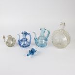 Lot of old mouth-blown glassware 19th century