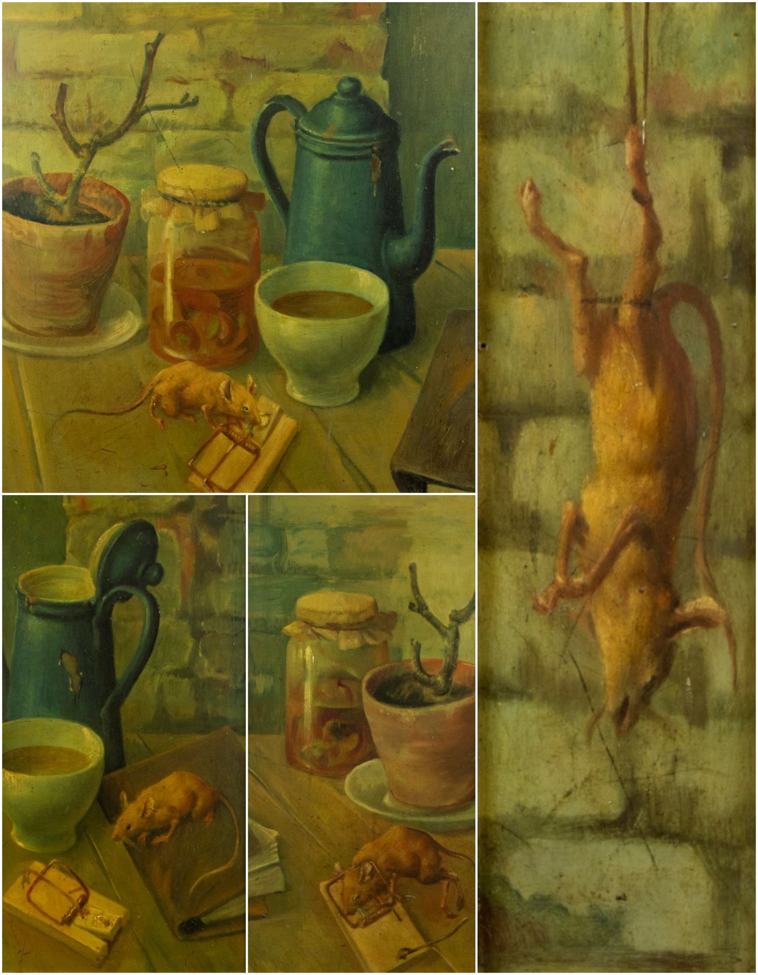 4 paintings from the collection 'the rust mouse' in Watervliet, the former customs house