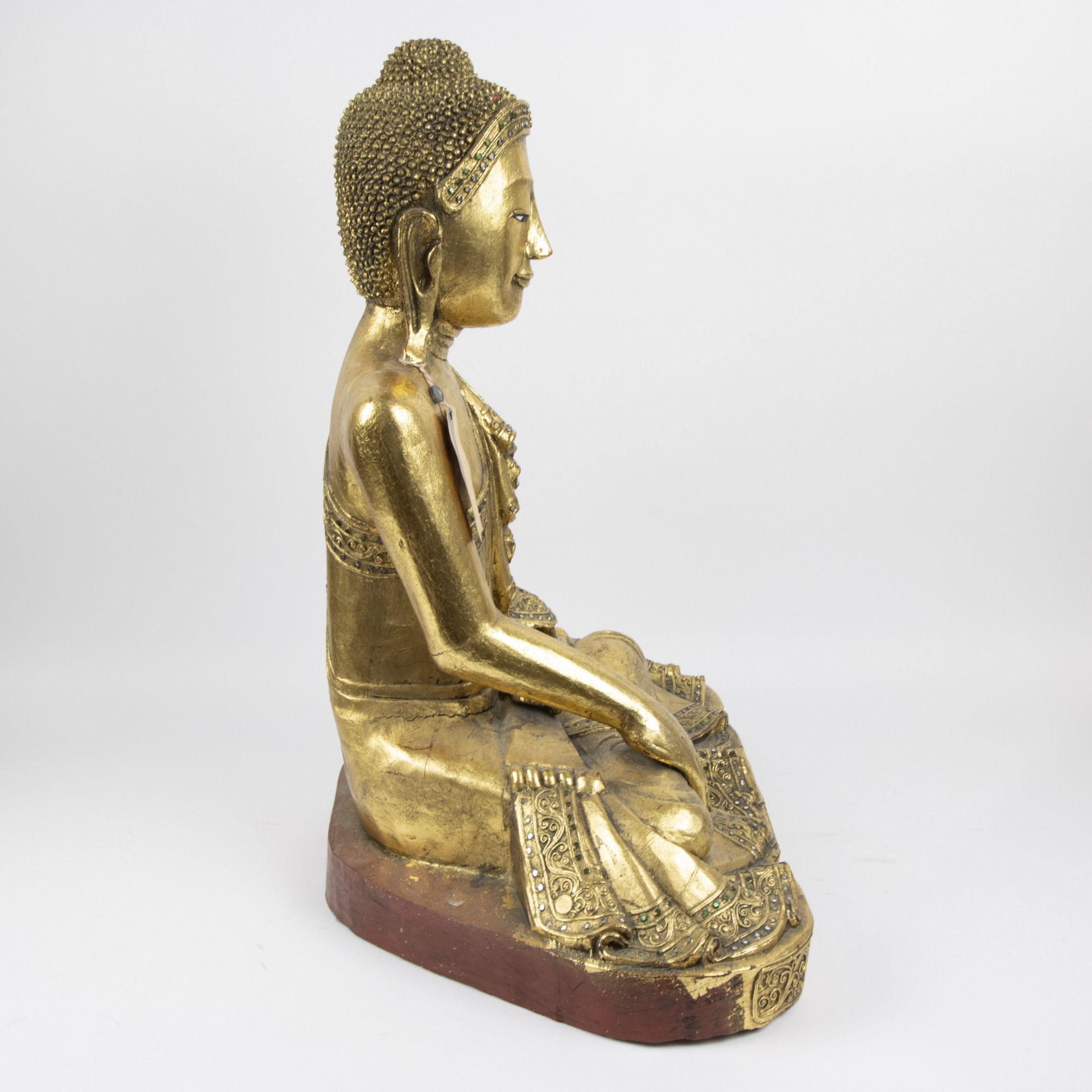 Thai buddha gilded wood - Bild 5 aus 5