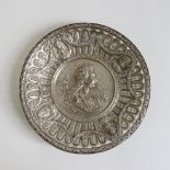 A German silver Historismus plate