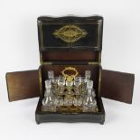 Antique Napoleon III Marquetry Liqueur case.