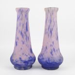 Couple of Daum vases in glass paste.