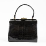 Black croco handbag