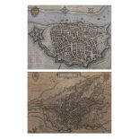 Collection of 2 old maps Antwerp and Ghent