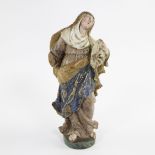 18th century statue with original polychrome Southern Europe