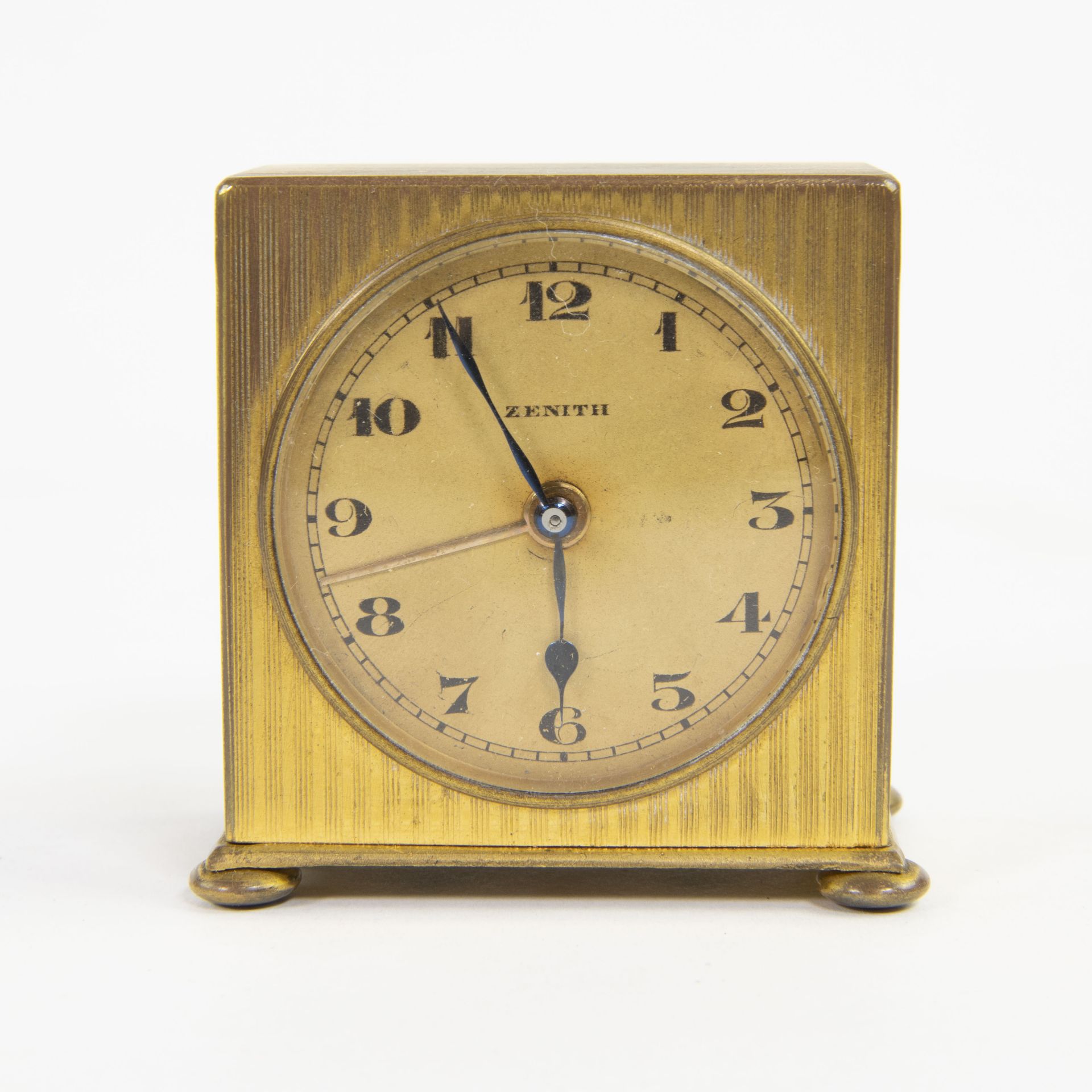 Zenith gilt brass travel clock in case circa 1900 - Bild 2 aus 7