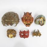 Collection of 6 masks signed by Pascal Yang