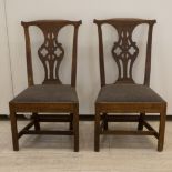 2 suberb Chippendale side chairs in mint condition 1780