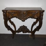 Wooden Louis Philippe console with hidden washbasin in the drawer