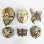 Collection of 6 masks signed by Pascal Yang