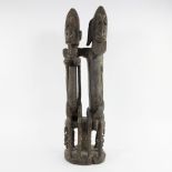 Dogon wooden sculpture seated couple Mali