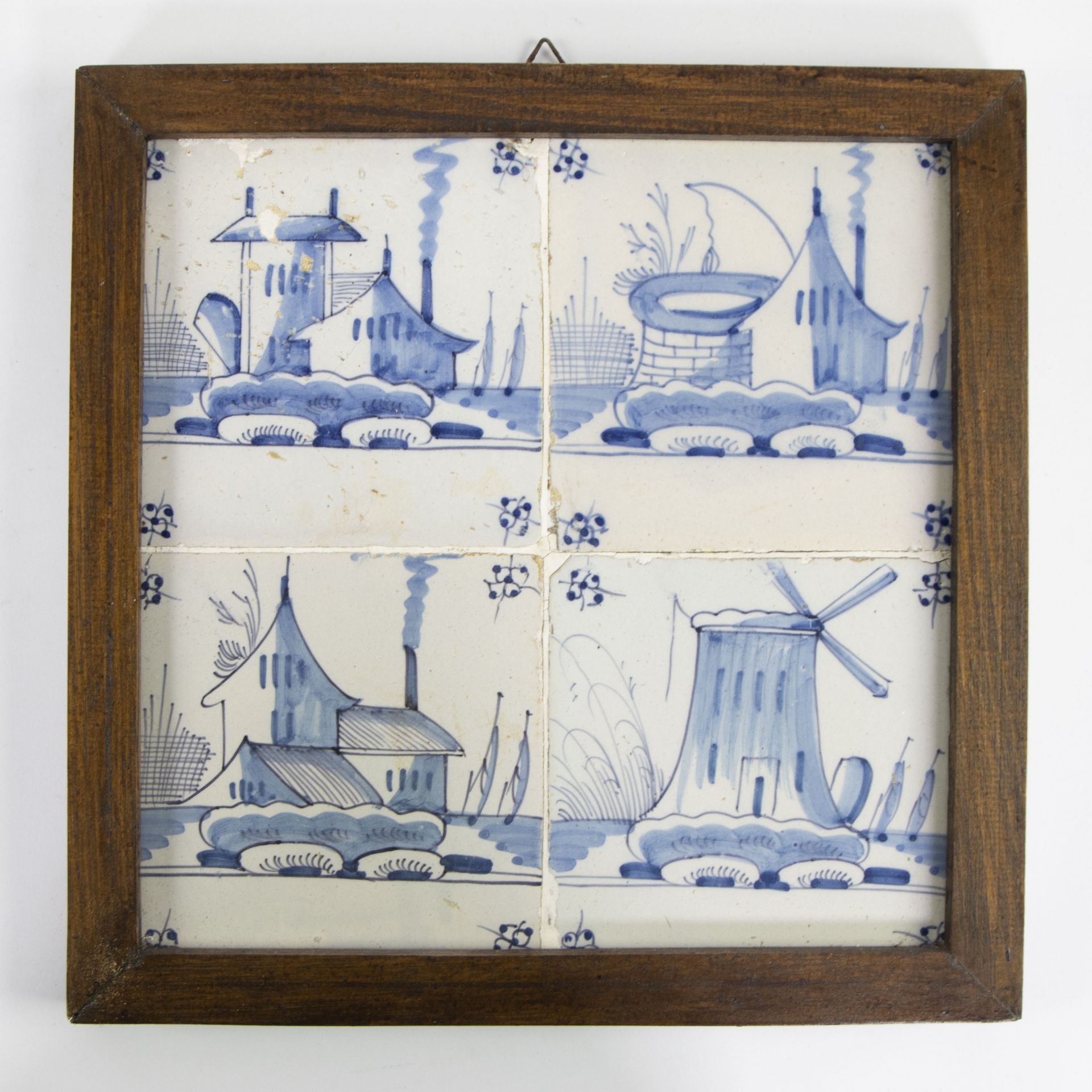 Lot of Delft blue and white tiles, 18/19th C. - Image 2 of 3
