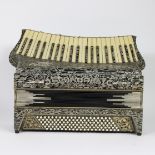 Vintage accordion Scandalli Italy inlaid with mother-of-pearl