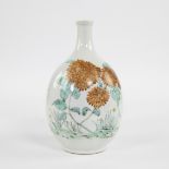 Japanese vase Arita polychrome with chrisants, Edo period (18th)