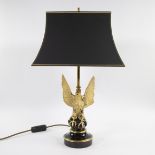 Black 'EAGLE' table lamp in gilded bronze made by MAISON CHARLES - 1960s