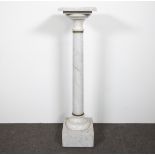 White marble column