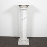 White marble column