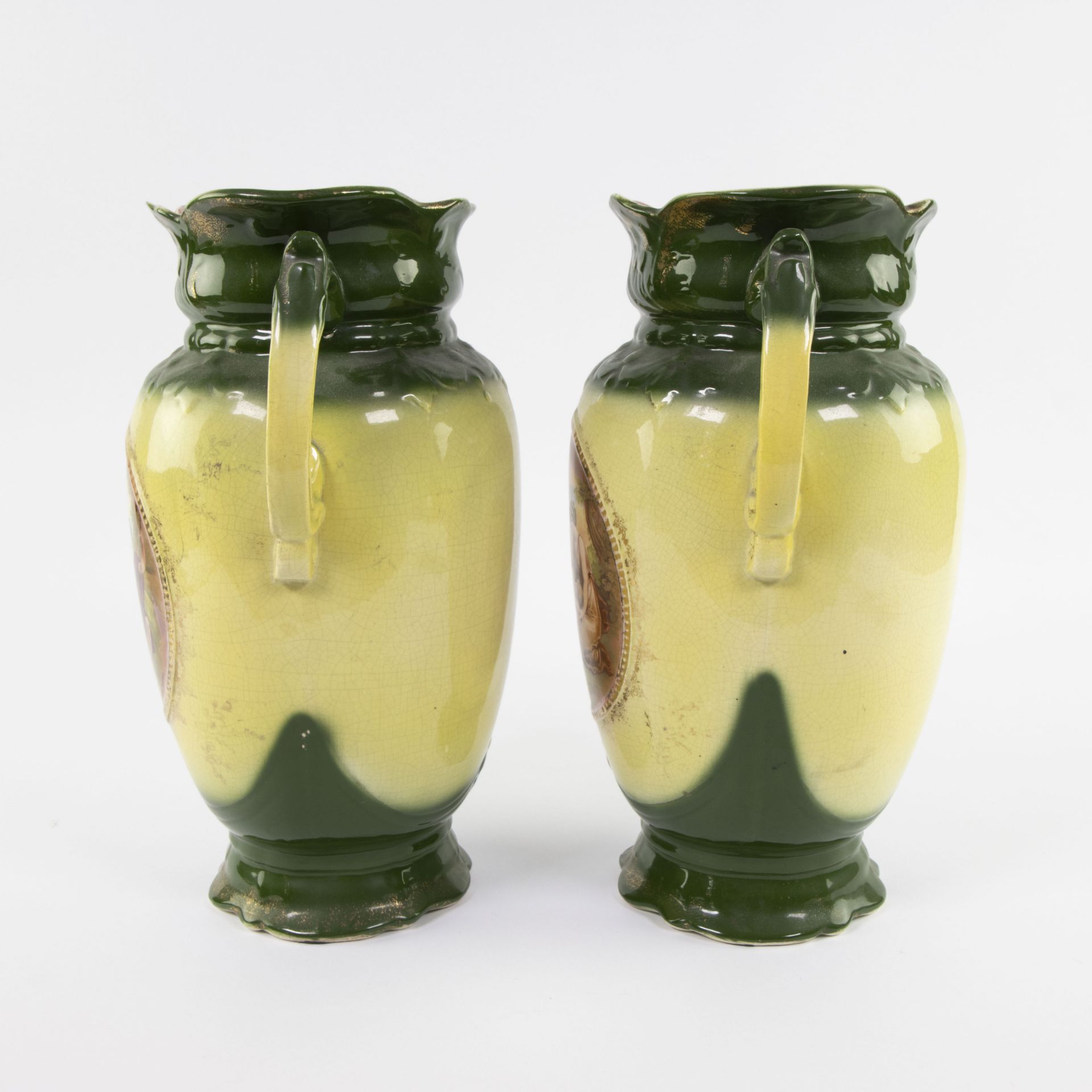A pair earthenware vases Alton Towers Handcraft Pottery England, marked Alton Art Ware - Bild 4 aus 9