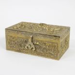 Chinese jewelry box in gilded bronze