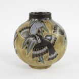 superb art deco vase BOCH Frères La Louvière by Charles CATTEAU grès KERAMIS D 1230