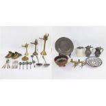 Lot of tin, pottery, copper and brass