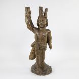 Wooden statue of a boy, Spanisch, probably 18th century