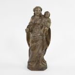 Madonna and Child Spanish 18th century with remains of original polychromy