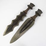 Collection of 2 African forged hand weapons