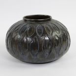 Art deco ball vase in ceramic, marked