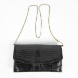 Black croco handbag