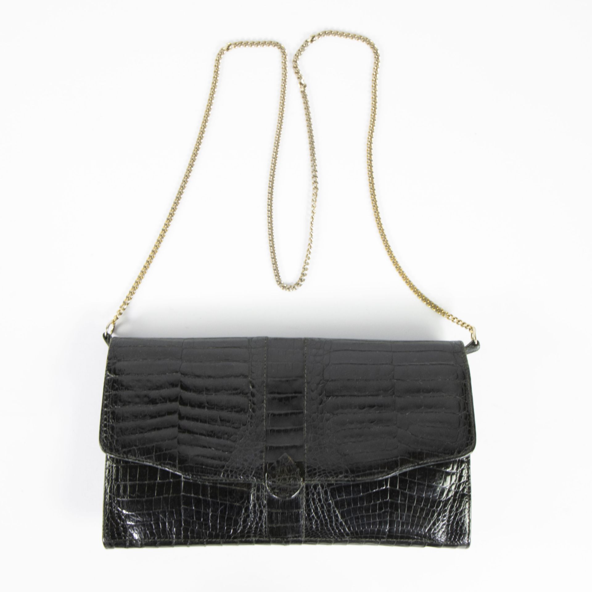 Black croco handbag